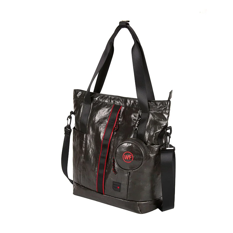 Large Capacity Leisure Black Tote Bag Women's Nylon Handbag