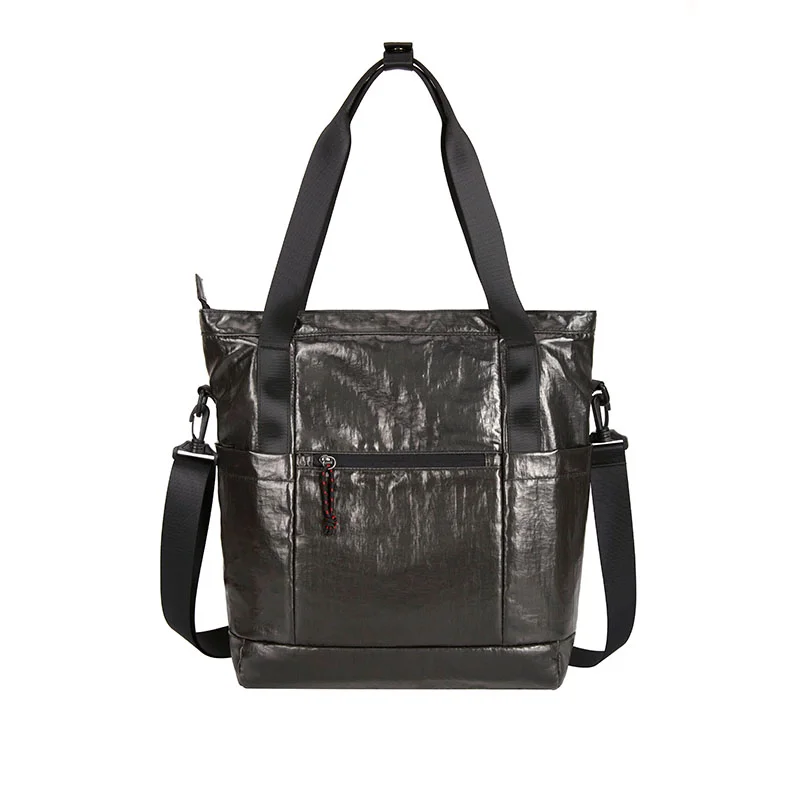 Large Capacity Leisure Black Tote Bag Women's Nylon Handbag