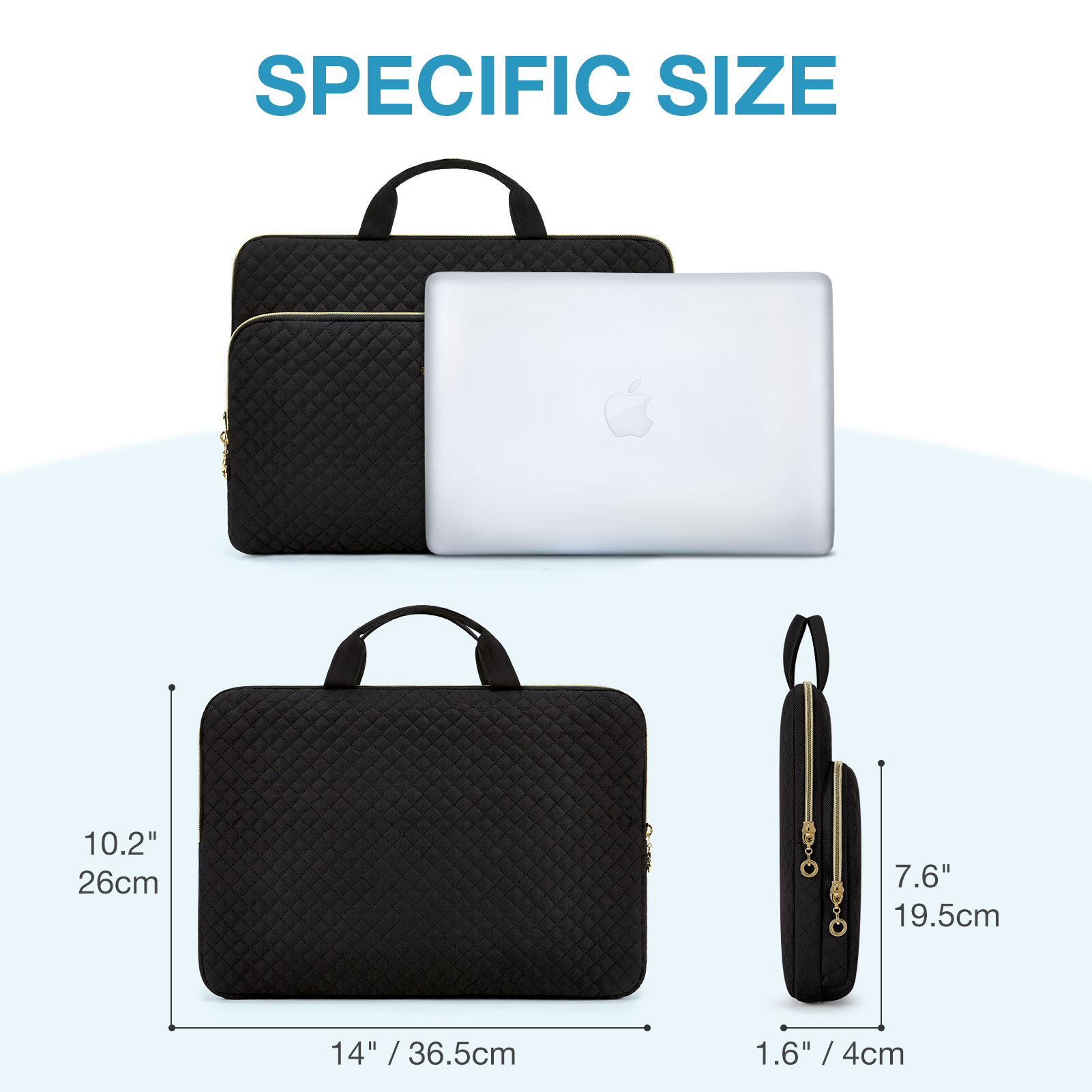 Laptop Sleeve 15.6 Inch Laptop Carrying Case With Pocket