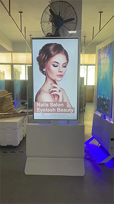 Reproductor publicitario de doble cara