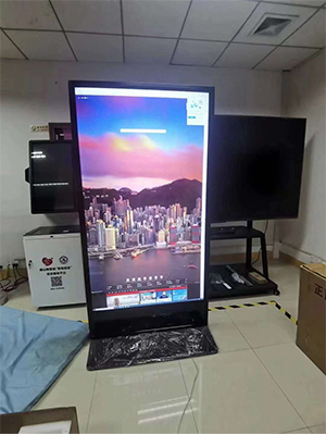 Display pubblicitario per chioschi da pavimento per interni