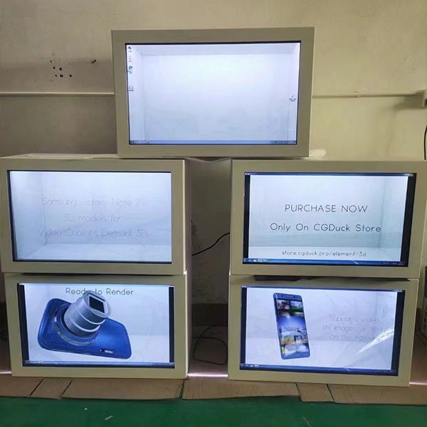 Holographic transparent display cabinet