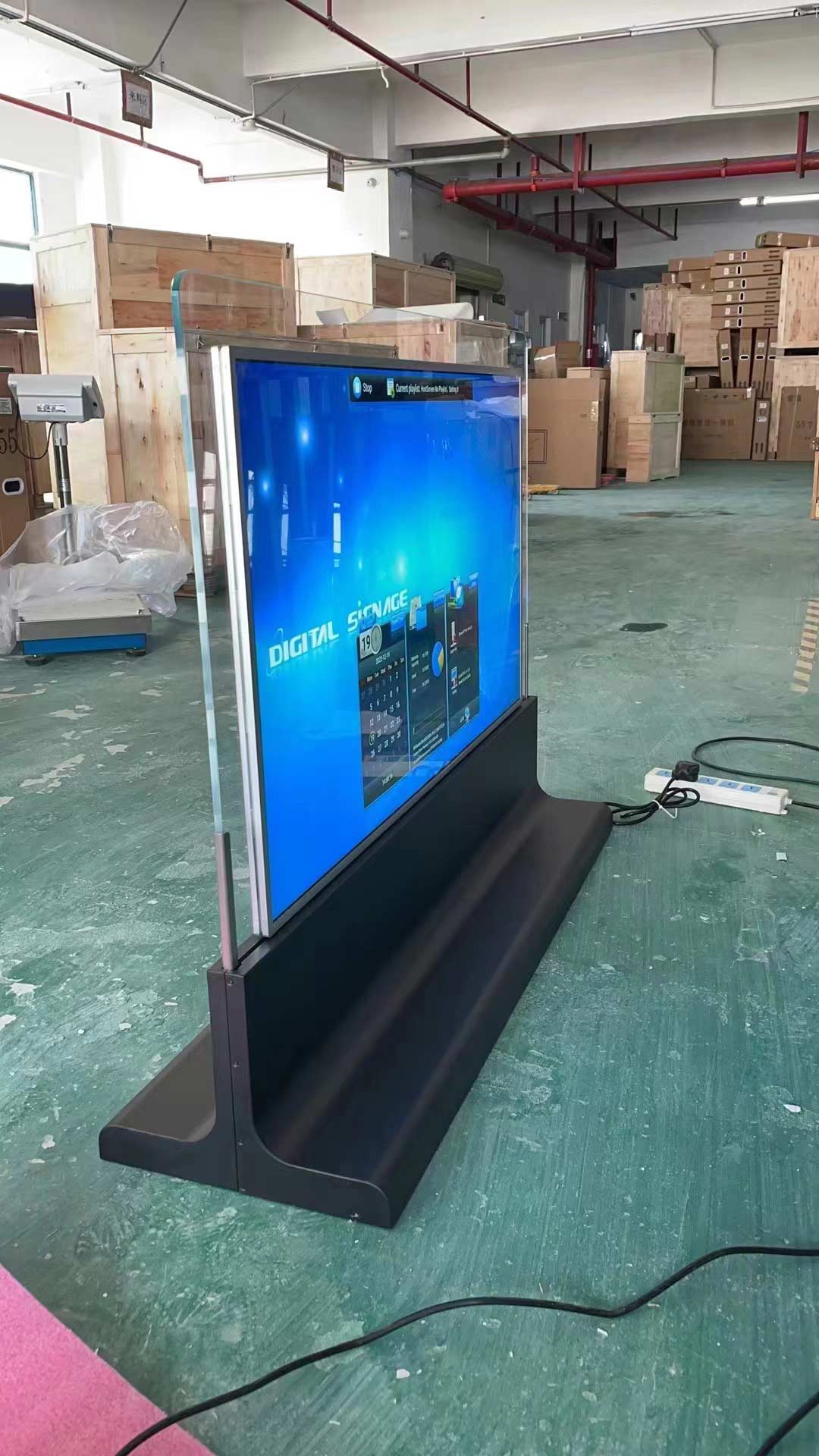 Glass shell advertising machine