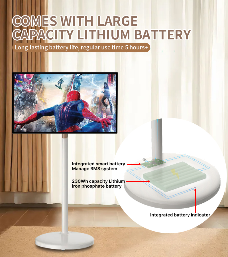 Китай Портативный смарт-телевизор на базе Андроид 21,5 27 32-дюймовый смарт-экран с сенсорным экраном и аккумулятором, производитель
