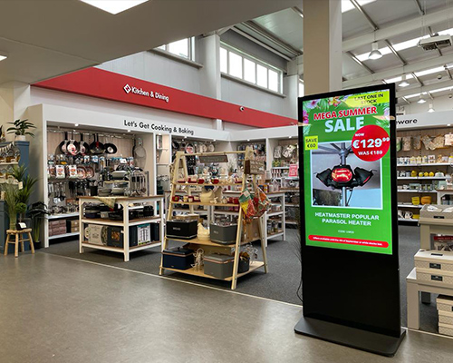 اللافتات الرقمية لآلة الإعلان العمودية