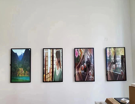 Vari espositori pubblicitari a parete