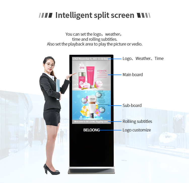 Digital vertical advertising machine