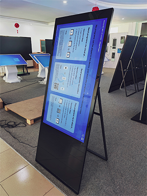 sinalização digital de tela LCD portátil