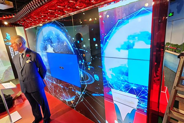 Принадлежи LCD ефект на сплайсинга на екрана и потапяне в музеи и художествени изложби