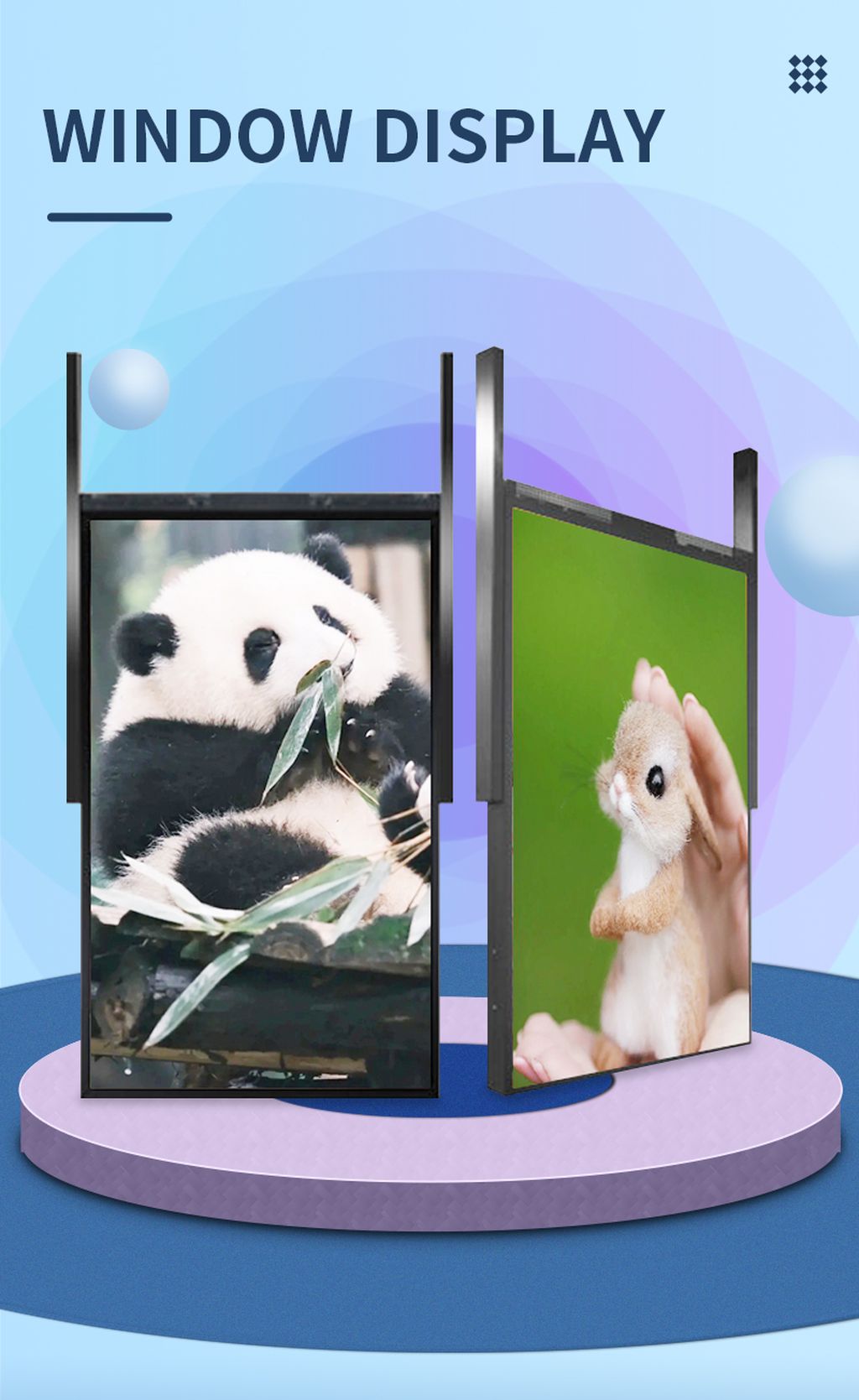 Double-sided screen advertising machines