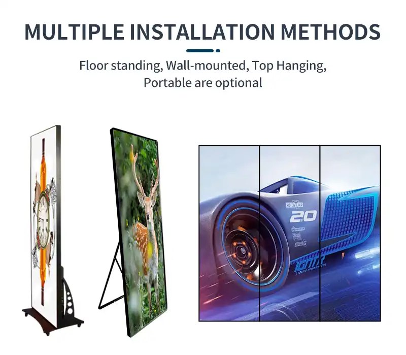 LED Portable Digital Poster Display Stand for Retail, Events, and Business Promotions