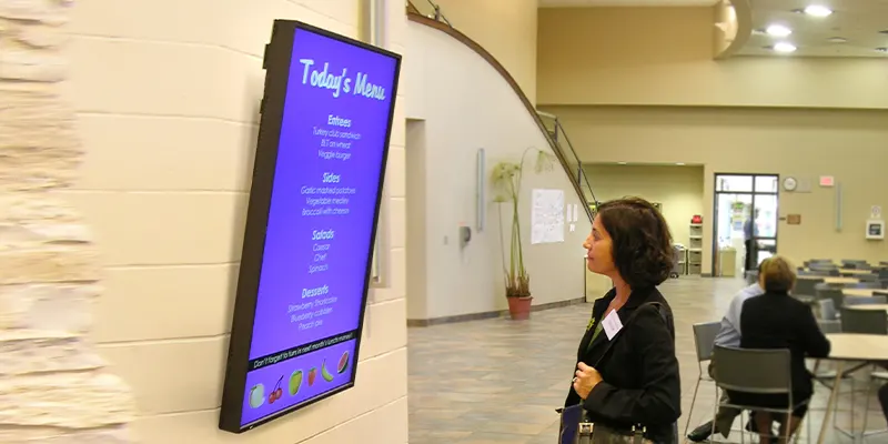 wall-mounted digital signage