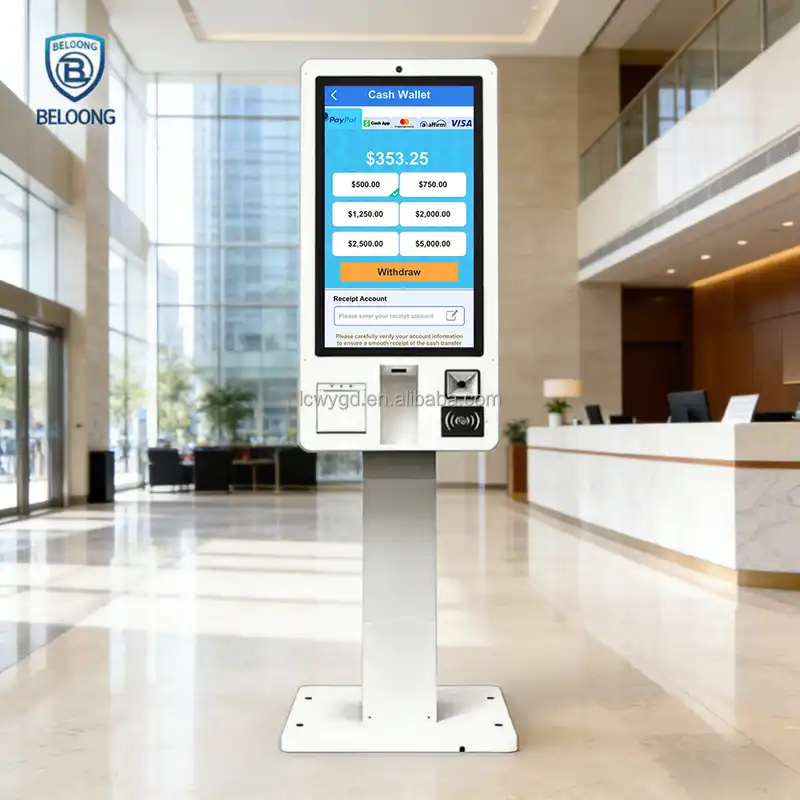 注文と発券のためのタッチスクリーンセルフサービスキオスク
