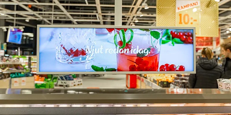 Grocery store digital signage