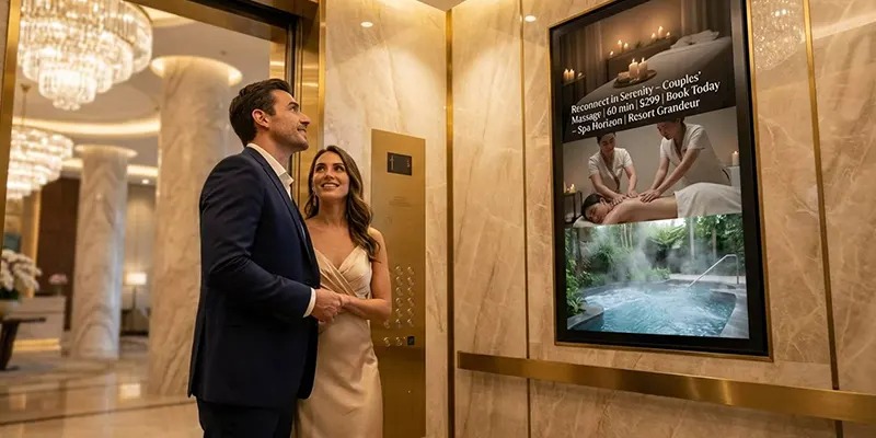 Elevator digital signage