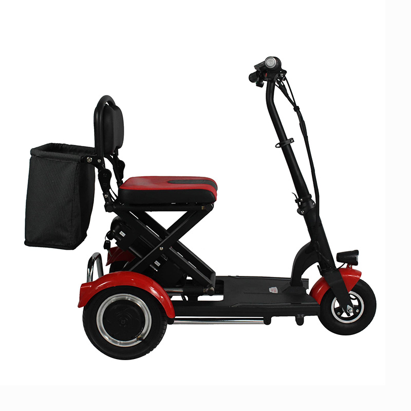  Scooter eléctrico de movilidad de viaje de 3 ruedas, scooter  eléctrico de 3 ruedas de 500 W, triciclo eléctrico portátil para adultos,  ancianos, viajes con discapacidades (rojo) : Deportes y Actividades