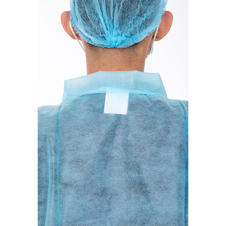 Supply Disposable Non Woven Blue Lab Coat Wholesale Factory Hubei