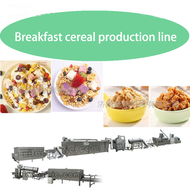 Breakfast cereal corn flake processing line