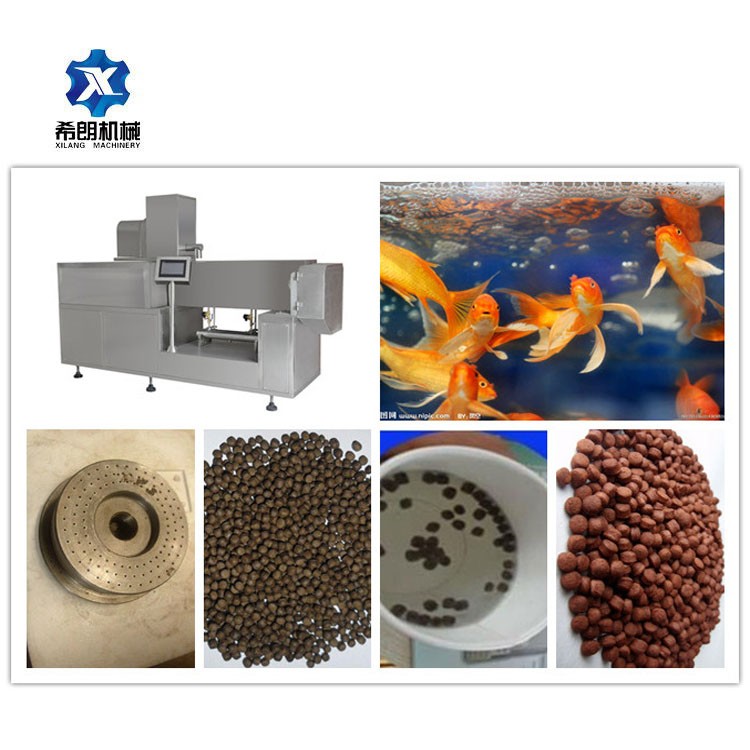 Floating fish feed pellets processing line