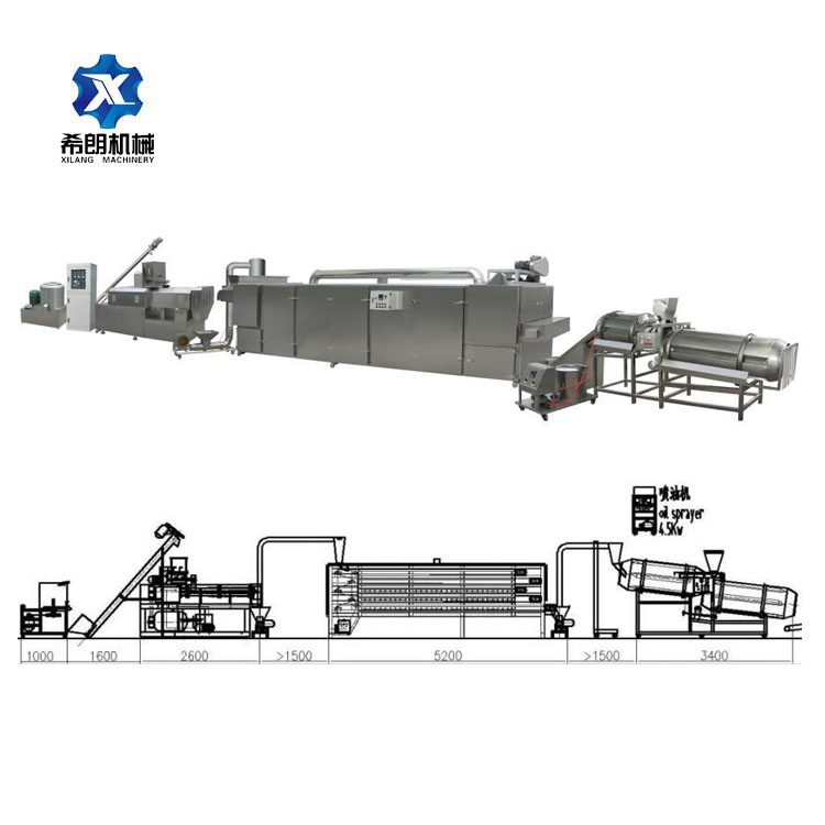 Twin screw extrusion floating fish feed manufacturing machinery