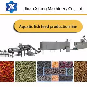 Twin screw extrusion floating fish feed manufacturing machinery