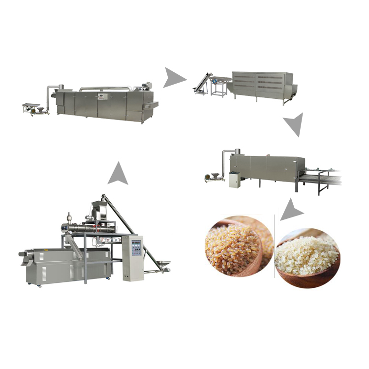 500-800kg/h capacity Industrial factory automatic Instant Artificial Rice Production line