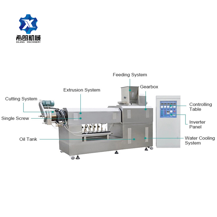 Fried 2D 3D Pellet Puff Snack Food Making Extrusion Machine