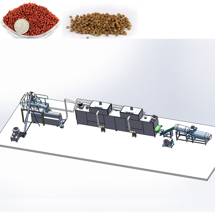 Floating and Sinking fish feed pellet extruder
