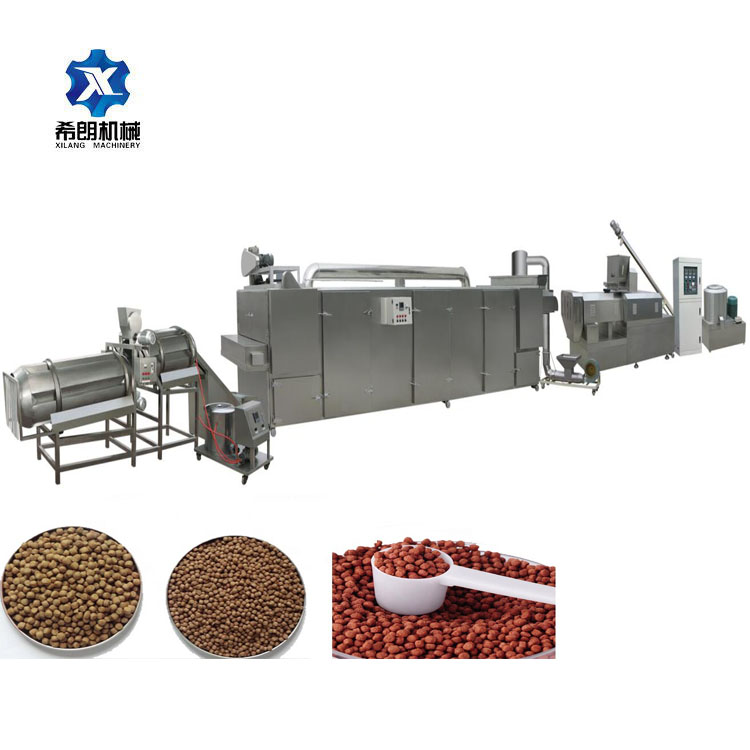 Twin screw extrusion floating fish feed manufacturing machinery