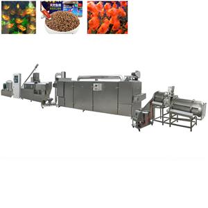 Floating fish feed pellets extruder machine line