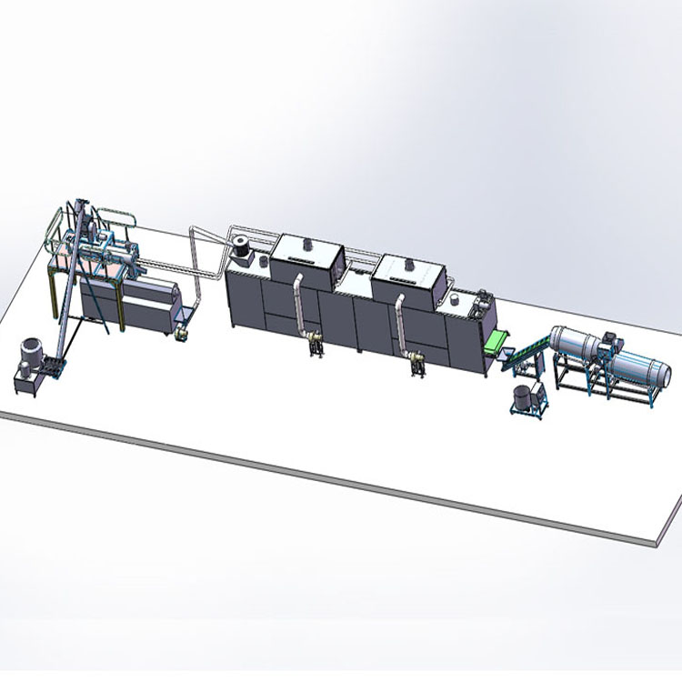 Floating fish feed pellets extruder machine line