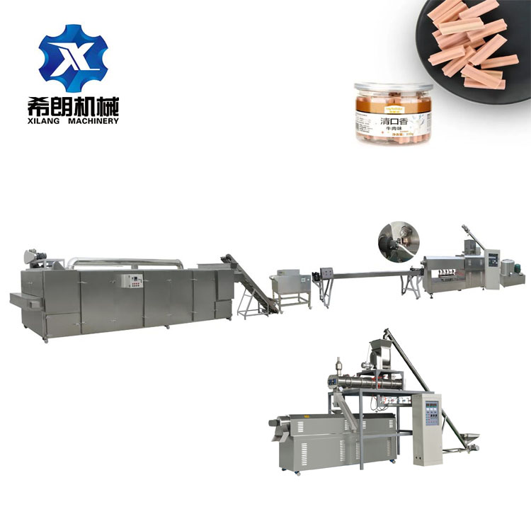 Pet Treats Dog Chews Bone food making Extruder Dog chew molar rod production line Machine pet snack machine