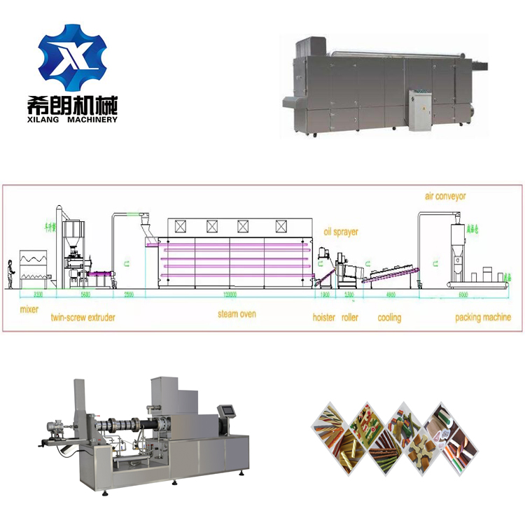 Pet Treats Dog Chews Bone food making Extruder Dog chew molar rod production line Machine pet snack machine