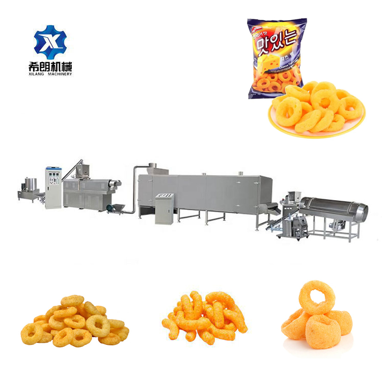 Puffed Corn Rice Stick Screw Extruder Machine Snack Food Corn Puff Making Machine