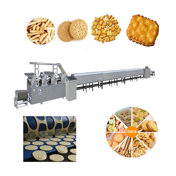 Stainless Steel Biscuit Cookie Maker fully automatic lines equipment for biscuits making and packing manufacturer