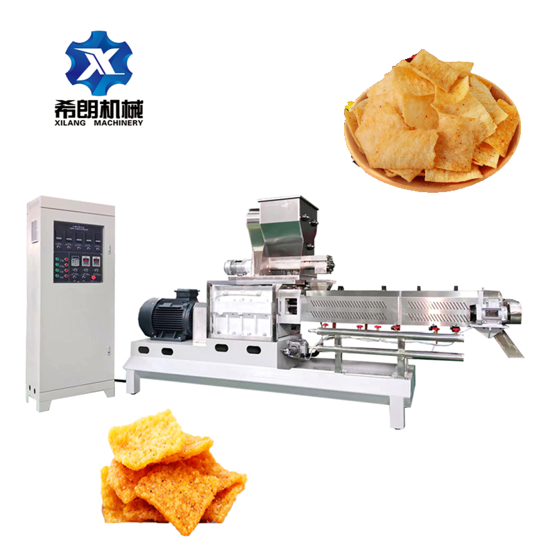 Automatic fried snacks chips machinery pizza crust machine doritos corn chips production line