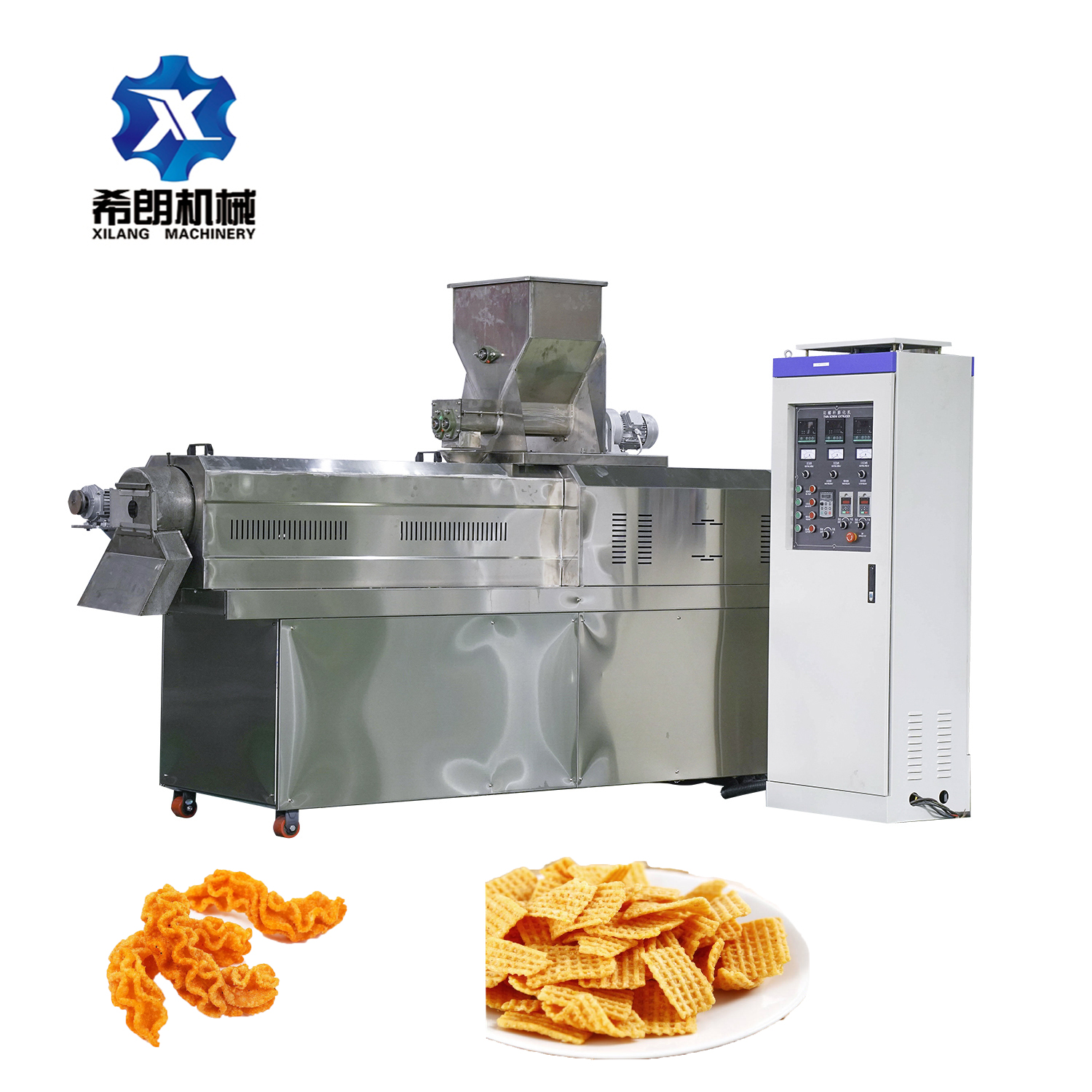 China manufacturer Automatic fried snacks chips machinery pizza crust machine doritos corn chips production line