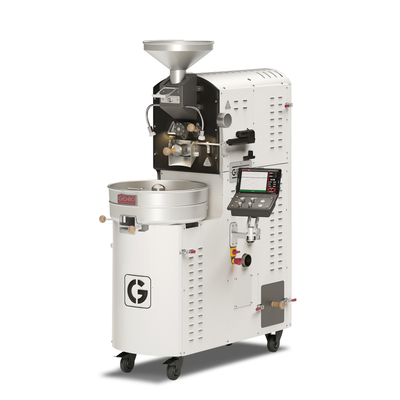 Genio Stainless Steel Drum 3kg Coffee Roasting Machine With Auto-loading Conveyor
