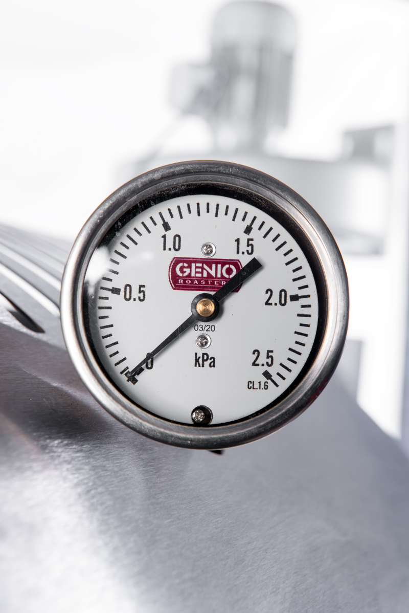 Genio สแตนเลสกลองเครื่องคั่วกาแฟ 3 กก. พร้อมสายพานลำเลียงอัตโนมัติ