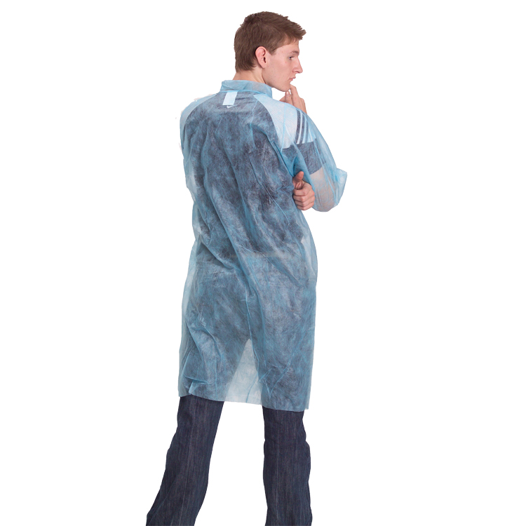 Light Blue 40gsm PP Non-Woven Sticker Lab Coat Manufacturers, Light Blue 40gsm PP Non-Woven Sticker Lab Coat Factory, Supply Light Blue 40gsm PP Non-Woven Sticker Lab Coat