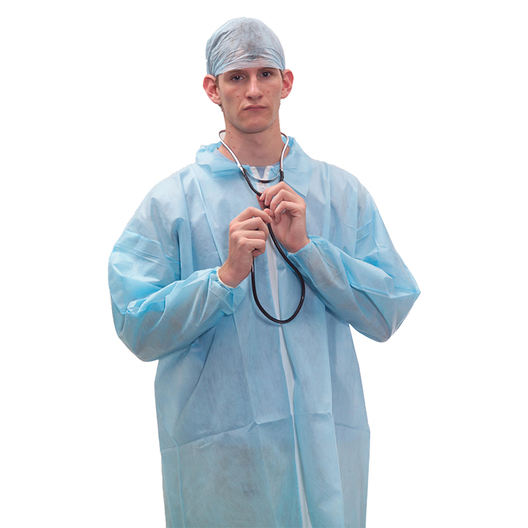 Light Blue 40gsm PP Non-Woven Lab Coat With Zipper Manufacturers, Light Blue 40gsm PP Non-Woven Lab Coat With Zipper Factory, Supply Light Blue 40gsm PP Non-Woven Lab Coat With Zipper