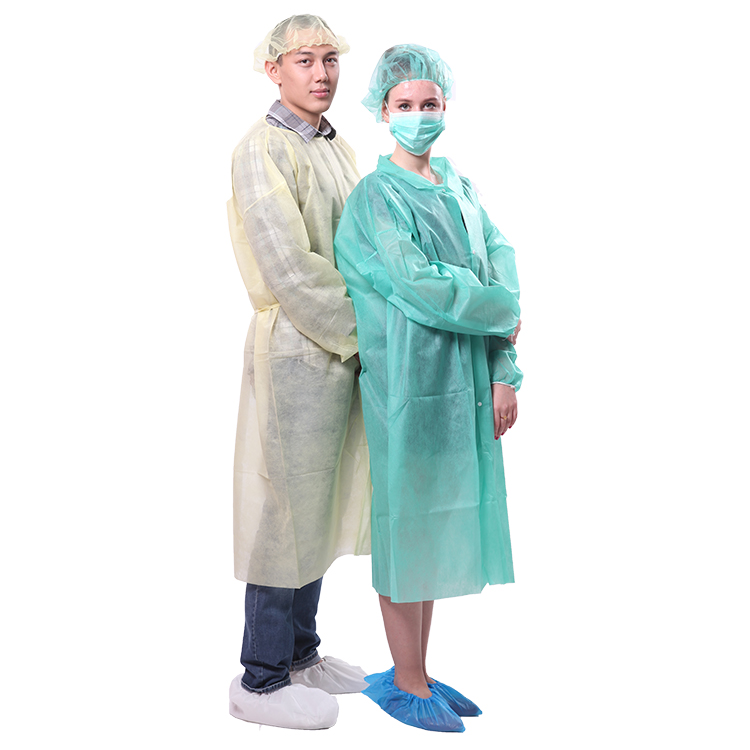 Light Green 40gsm PP Non-Woven Lab Coat With Button Manufacturers, Light Green 40gsm PP Non-Woven Lab Coat With Button Factory, Supply Light Green 40gsm PP Non-Woven Lab Coat With Button