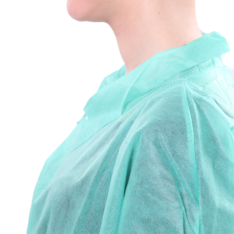 Light Green 40gsm PP Non-Woven Lab Coat With Button Manufacturers, Light Green 40gsm PP Non-Woven Lab Coat With Button Factory, Supply Light Green 40gsm PP Non-Woven Lab Coat With Button