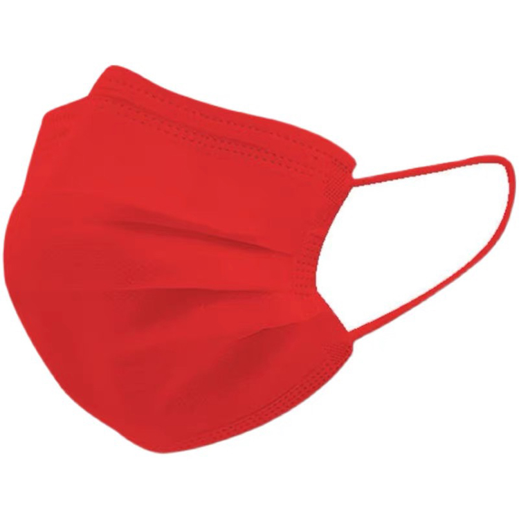 Red 3 Layer Earloop Disposable Face Masks
