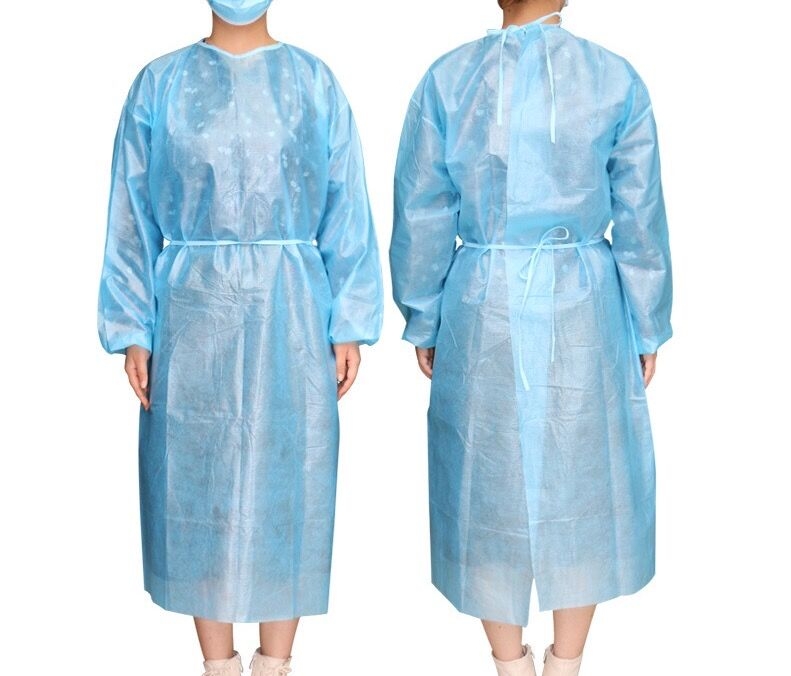 Tute monouso in PPE monouso blu scuro non tessuto materiale