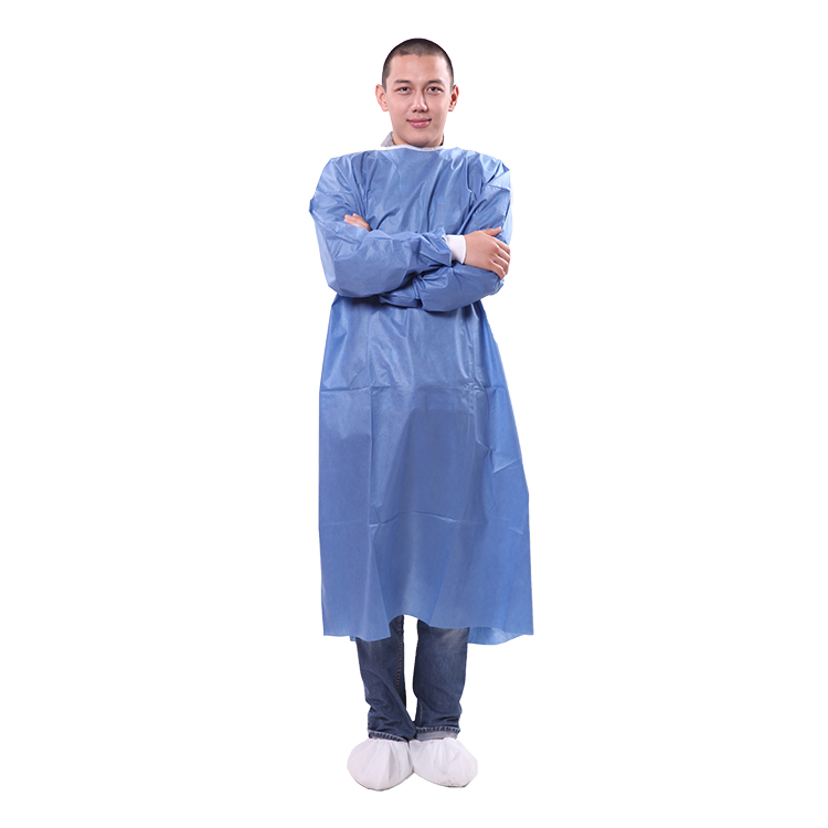 Disposable 40gsm SMS Blue Isolation Gown With Short Sleeves Manufacturers, Disposable 40gsm SMS Blue Isolation Gown With Short Sleeves Factory, Supply Disposable 40gsm SMS Blue Isolation Gown With Short Sleeves