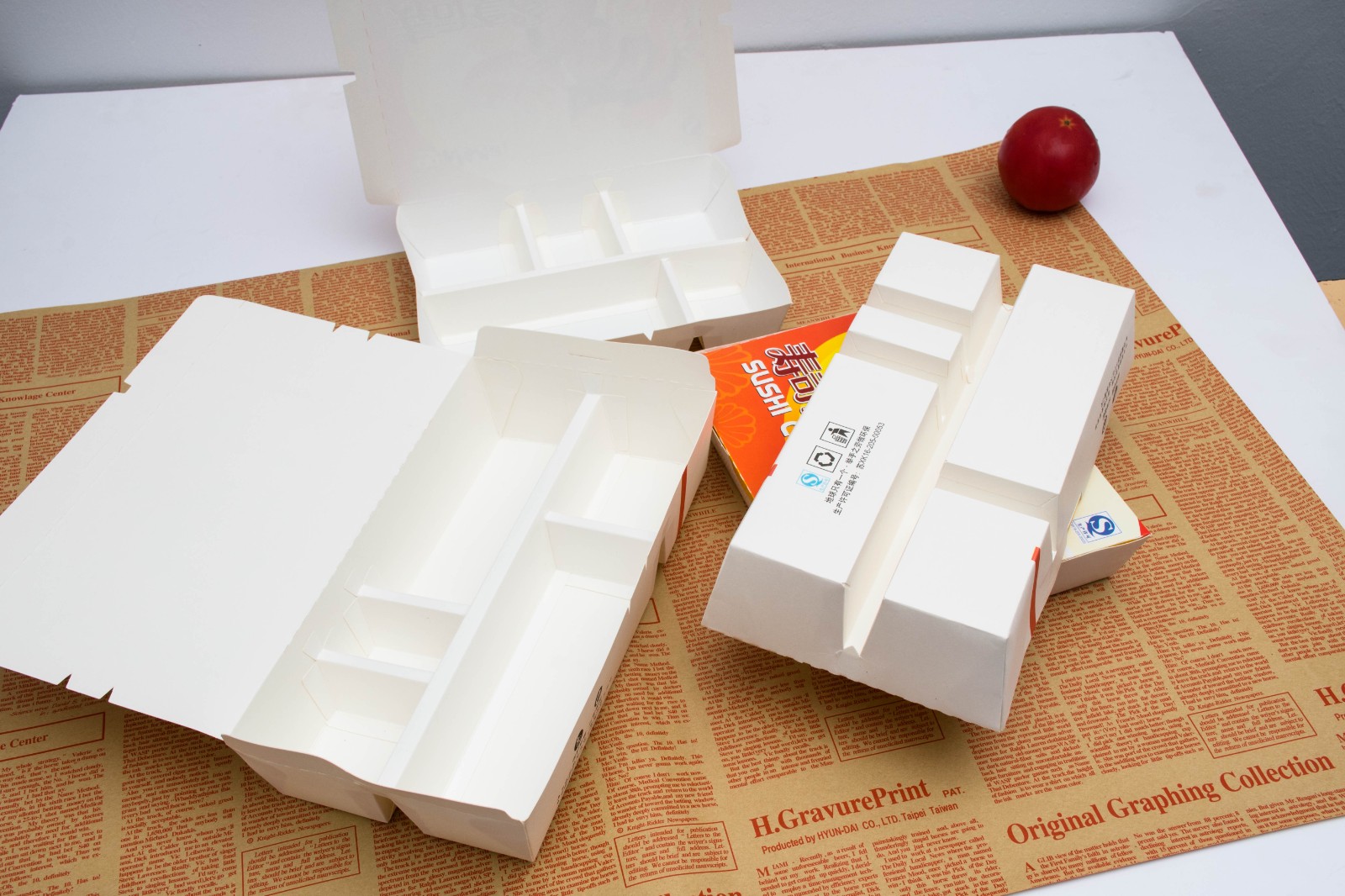 kraft paper takeaway food container with lid
