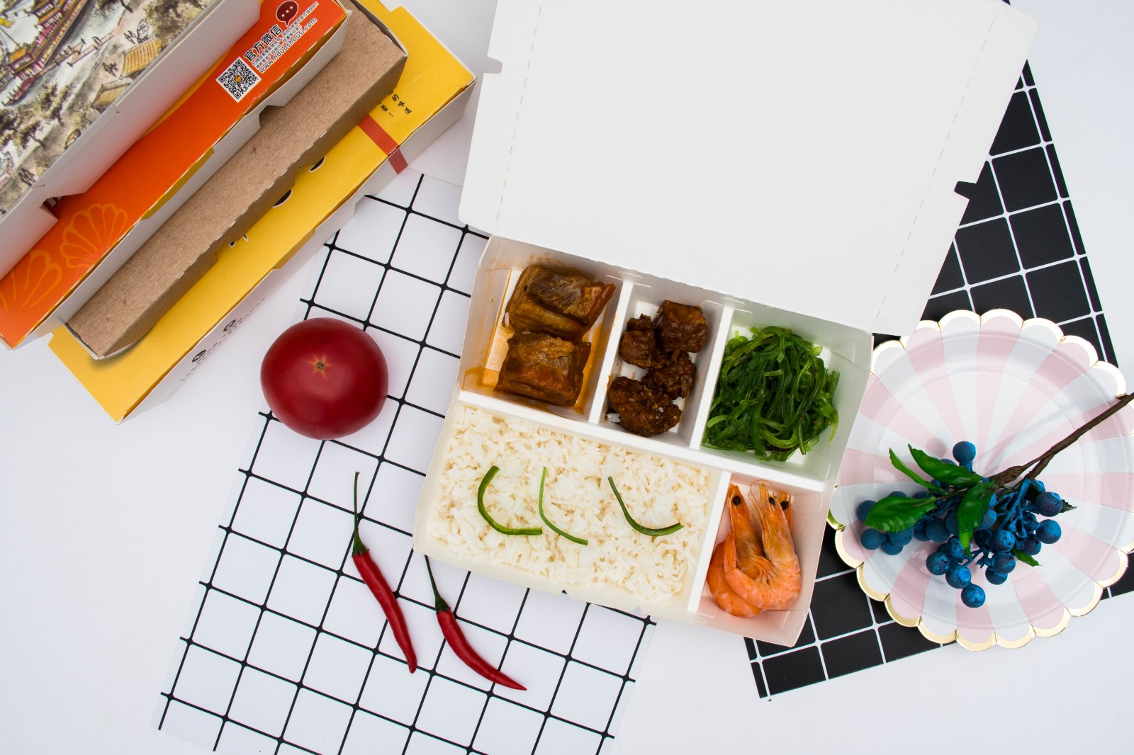 5 compartment takeaway food container