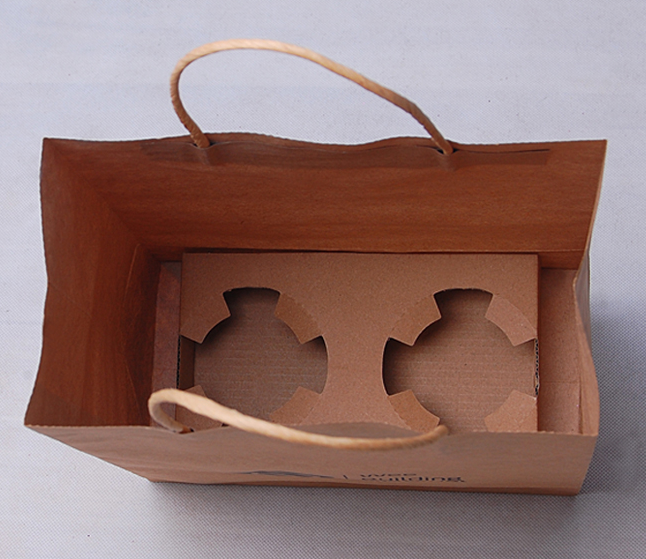 Porta-copos de papelão marrom Kraft Paper