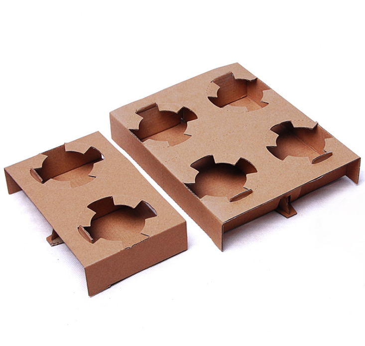 Porta-copos de papelão marrom Kraft Paper